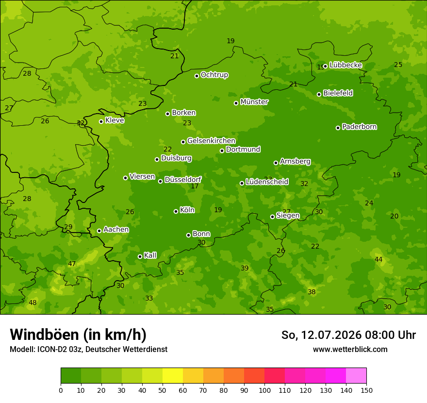 Maximale Windböen