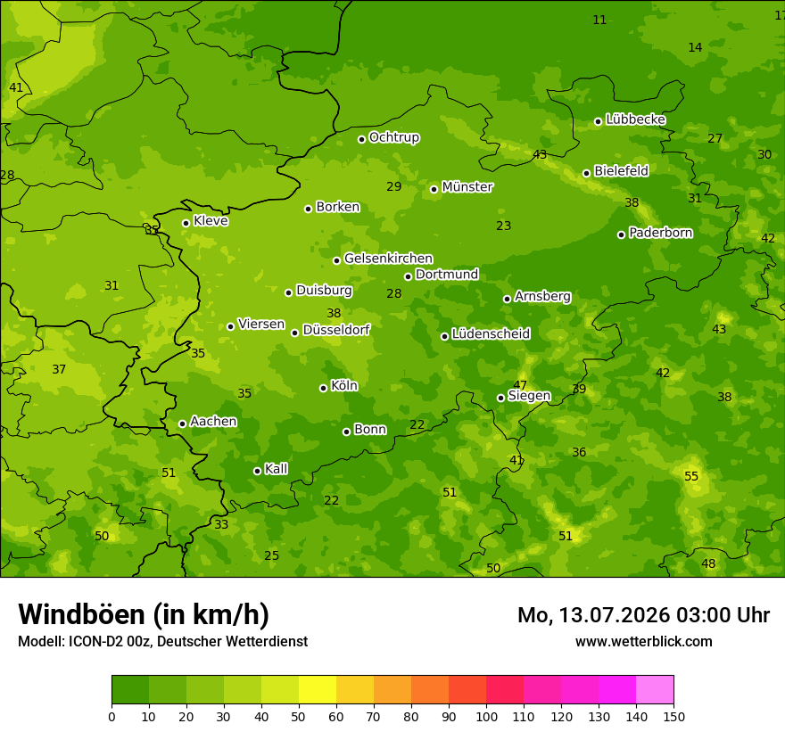 Maximale Windböen