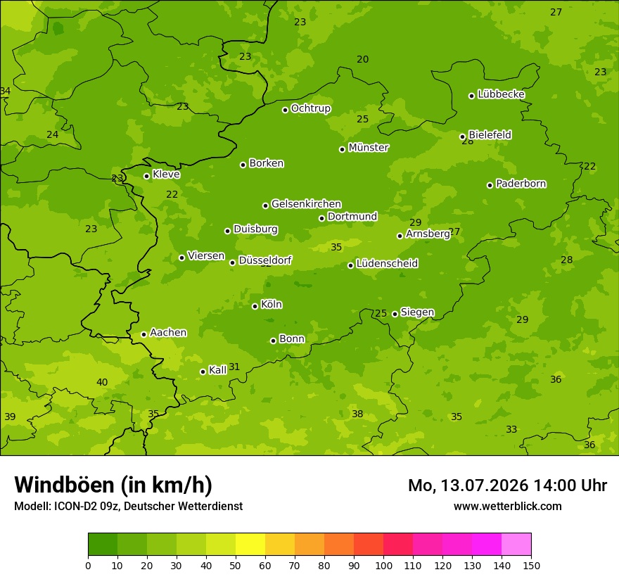 Maximale Windböen