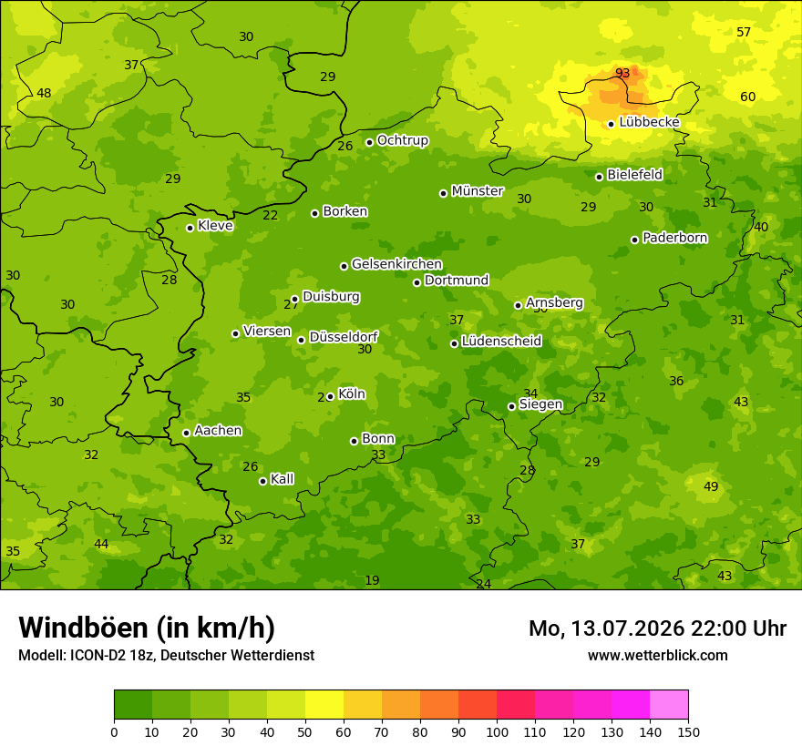 Maximale Windböen