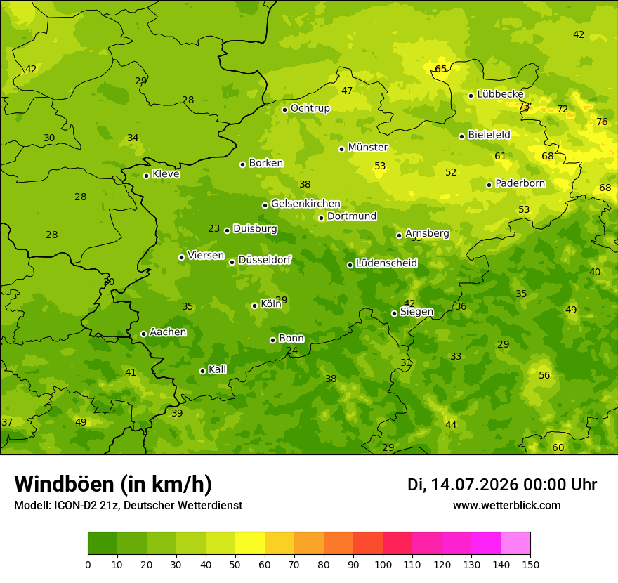 Maximale Windböen