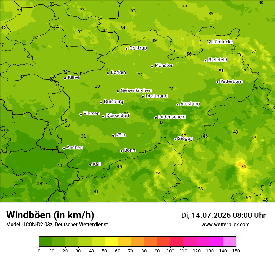 Maximale Windböen
