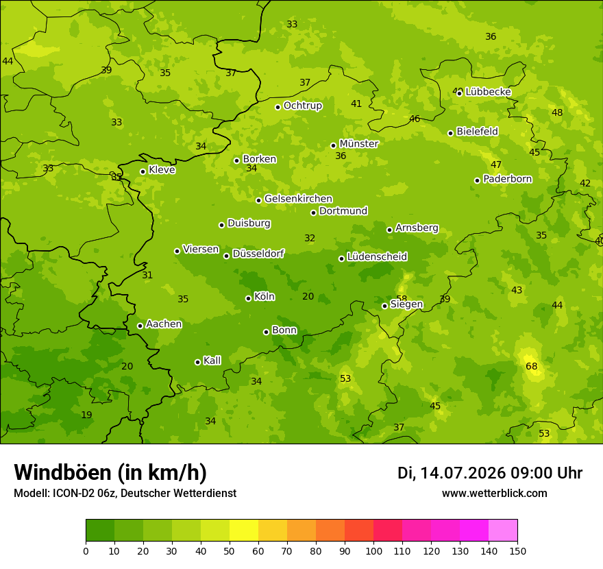 Maximale Windböen