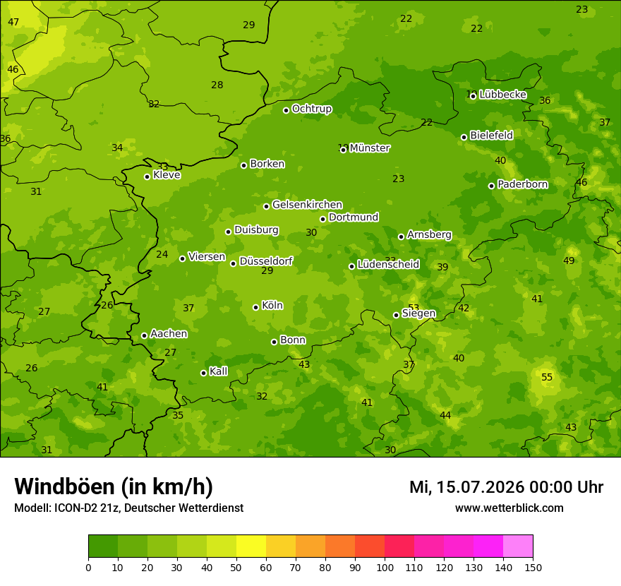 Maximale Windböen