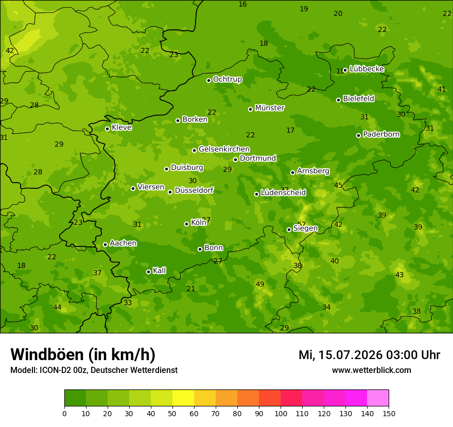 Maximale Windböen