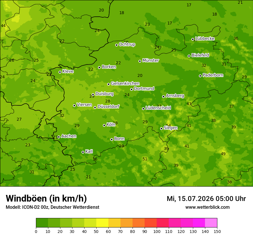 Maximale Windböen