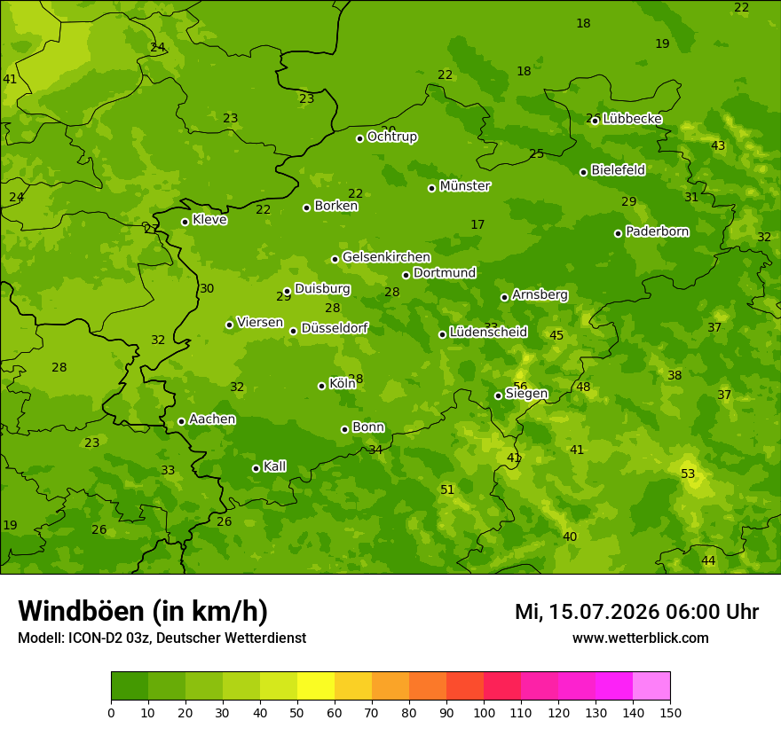 Maximale Windböen