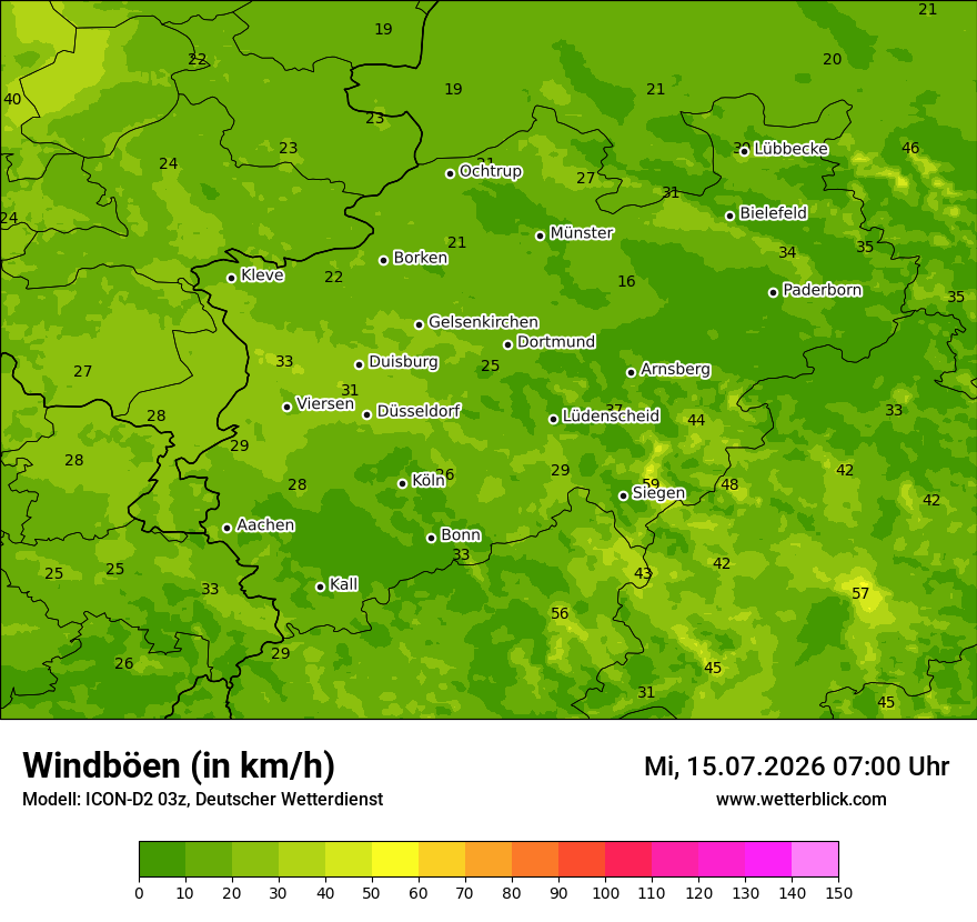 Maximale Windböen
