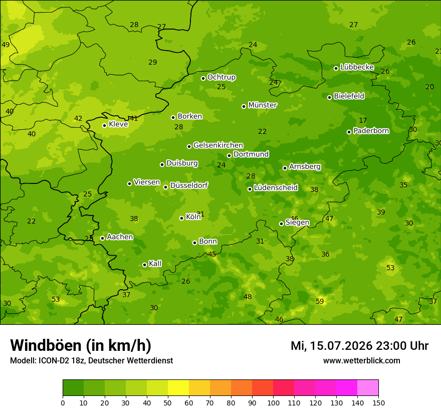 Maximale Windböen