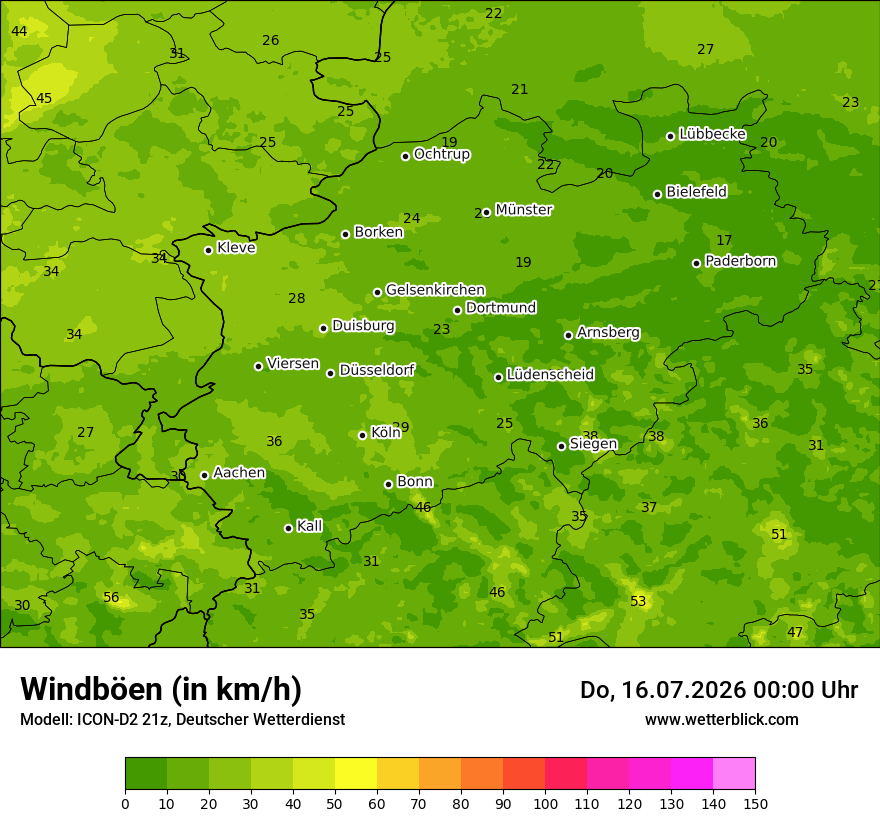 Maximale Windböen