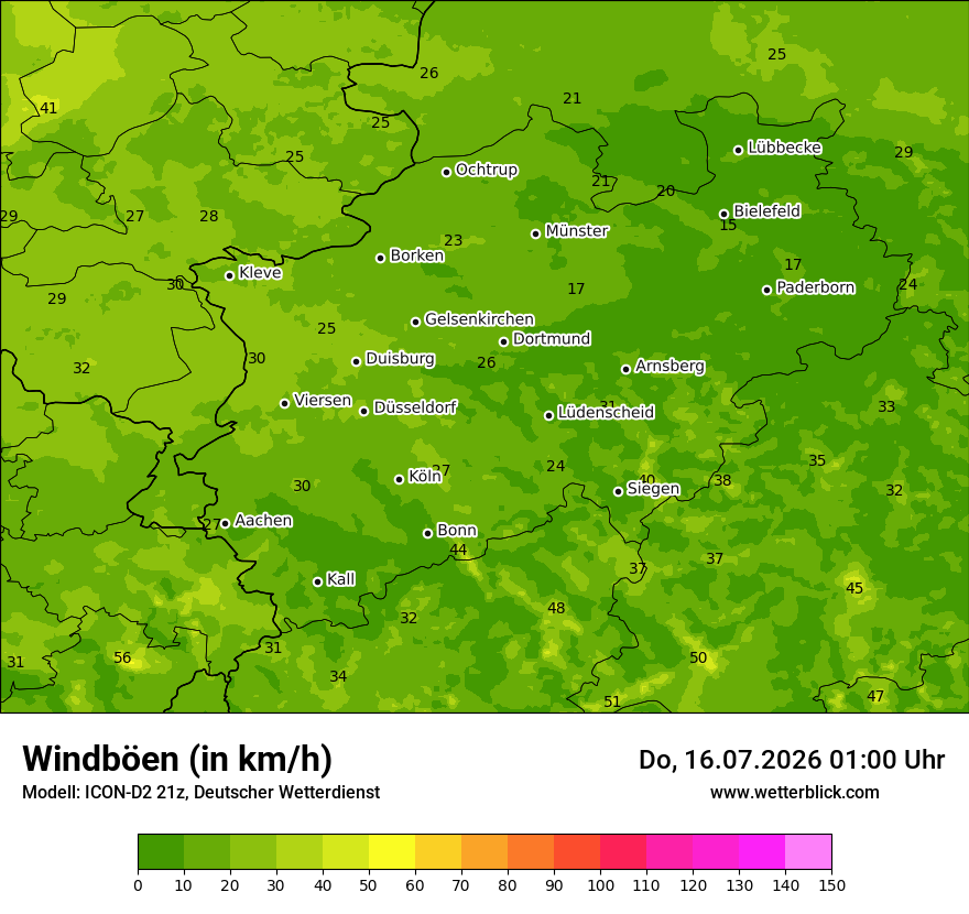 Maximale Windböen