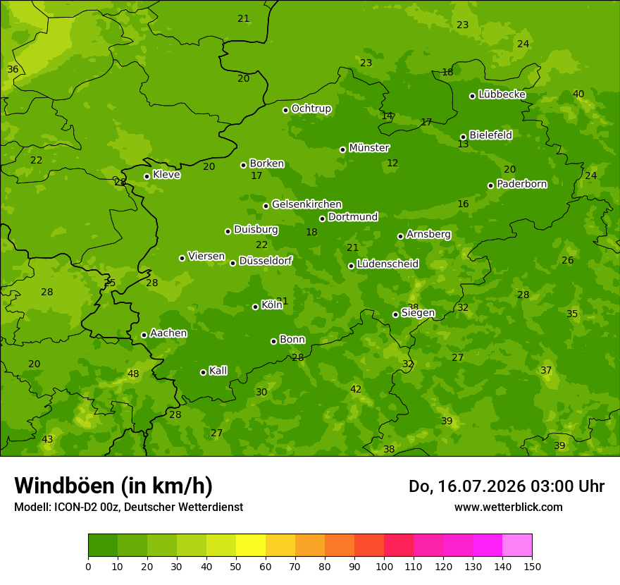 Maximale Windböen