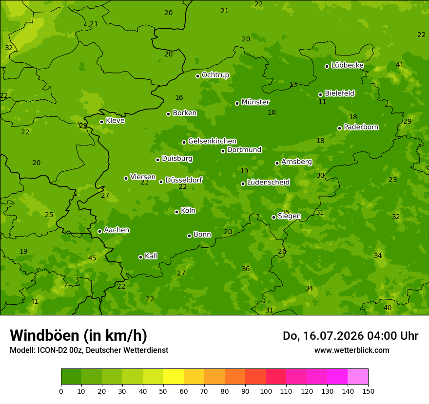 Maximale Windböen