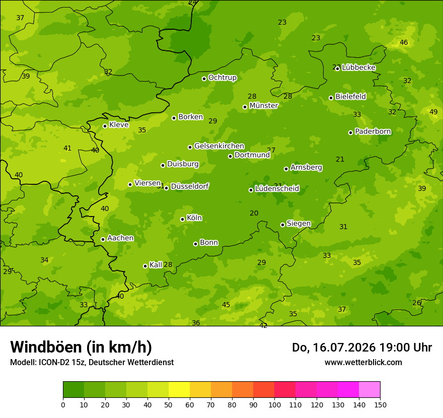 Maximale Windböen
