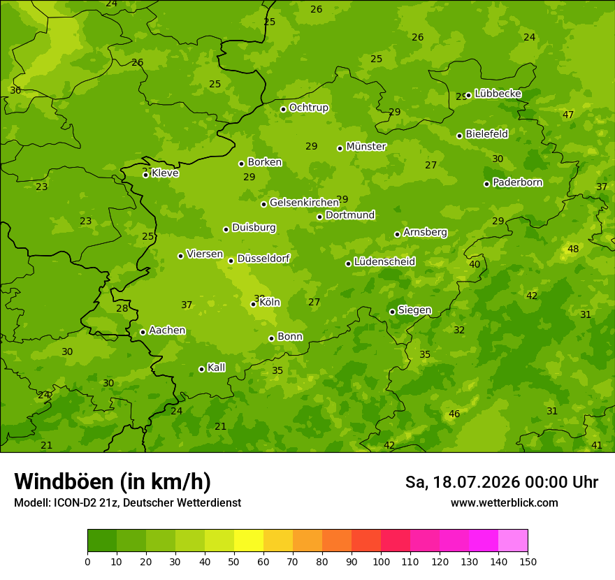 Maximale Windböen