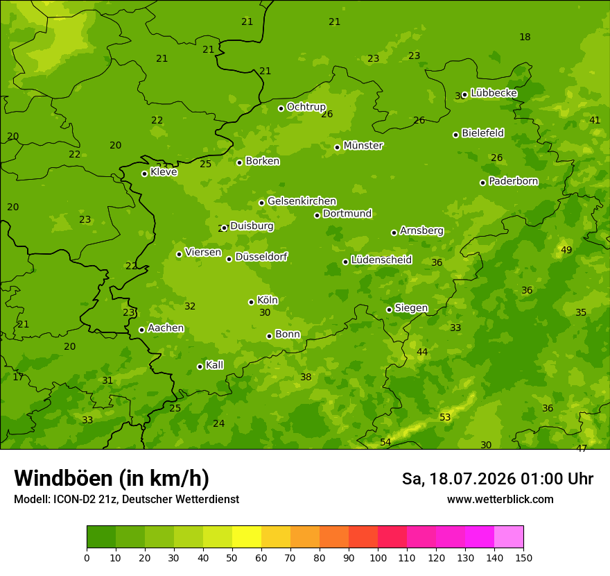 Maximale Windböen