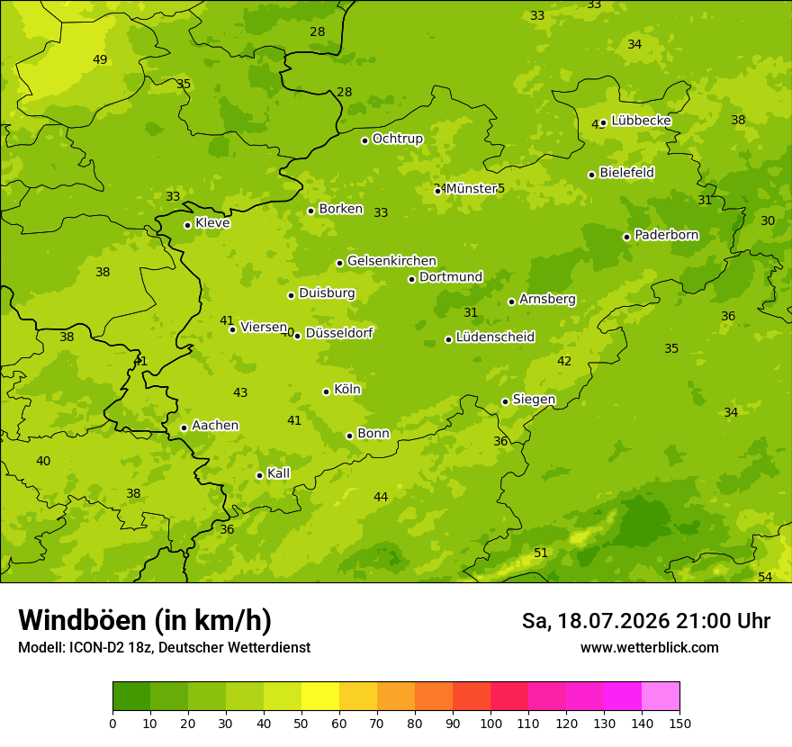 Maximale Windböen