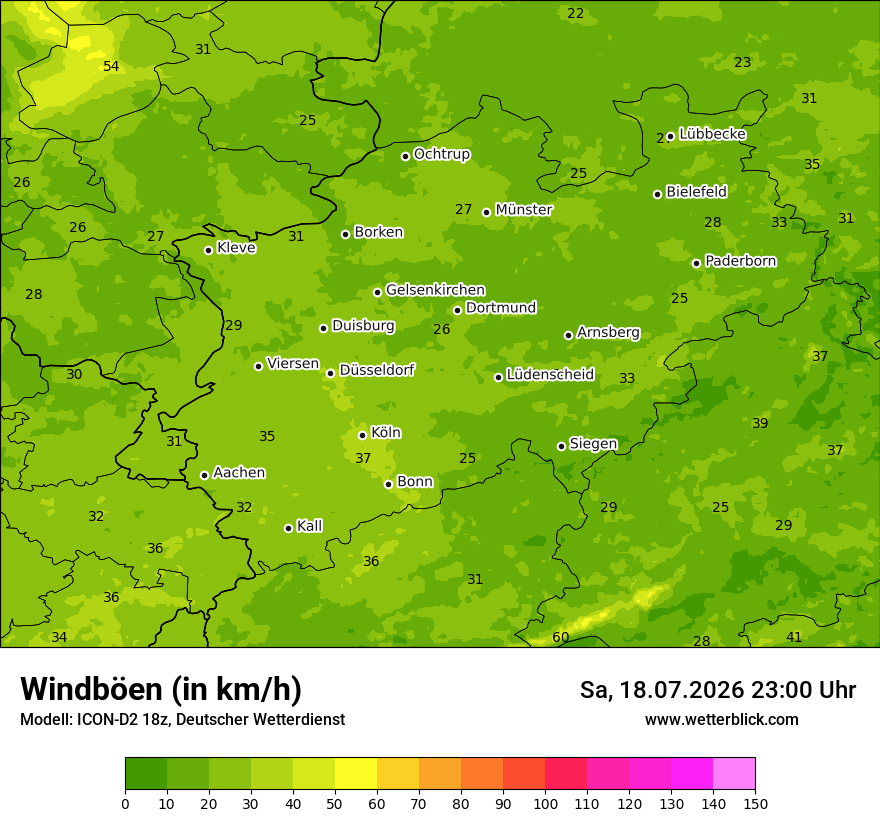 Maximale Windböen