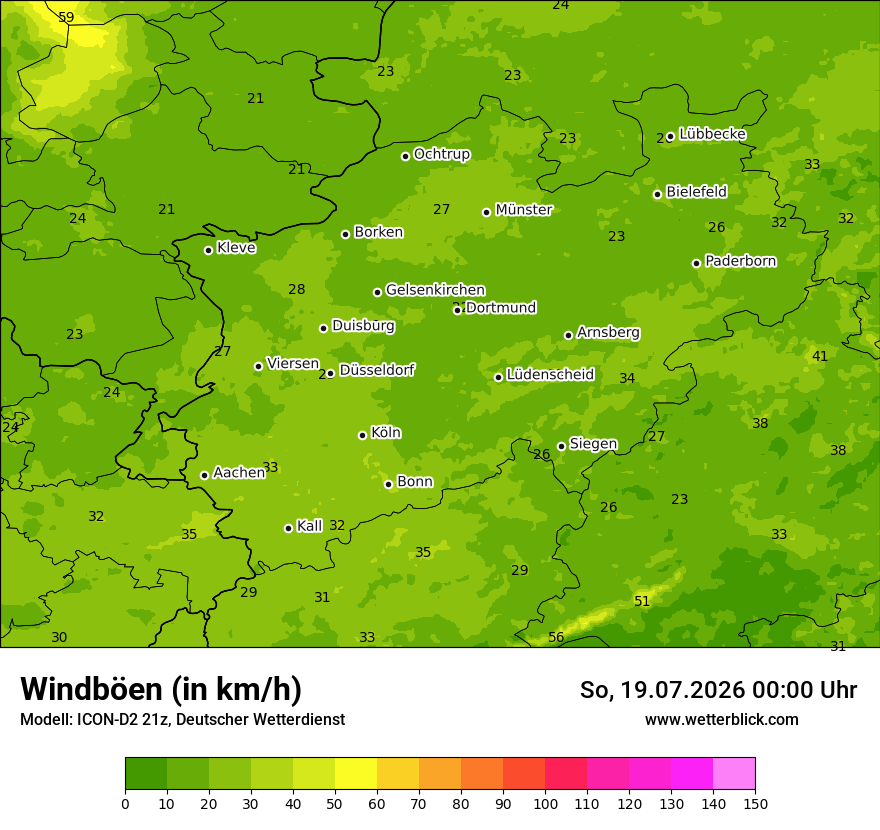Maximale Windböen