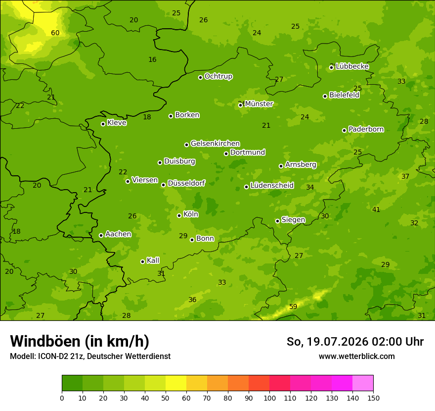 Maximale Windböen