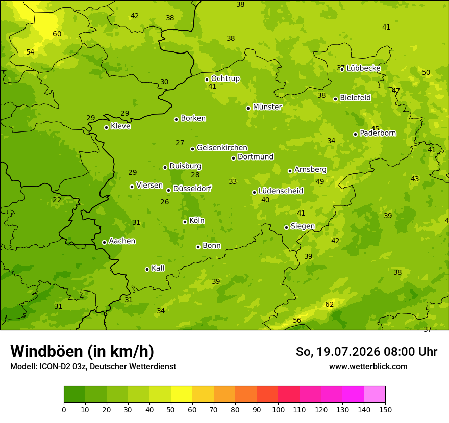 Maximale Windböen