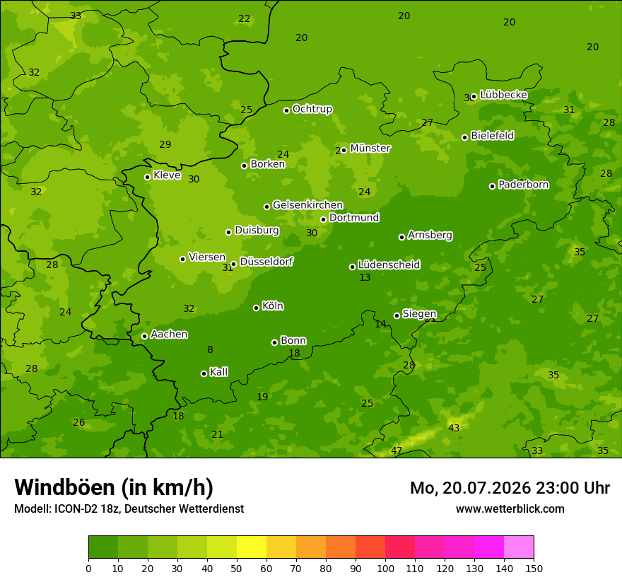 Maximale Windböen