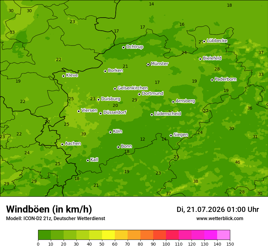 Maximale Windböen