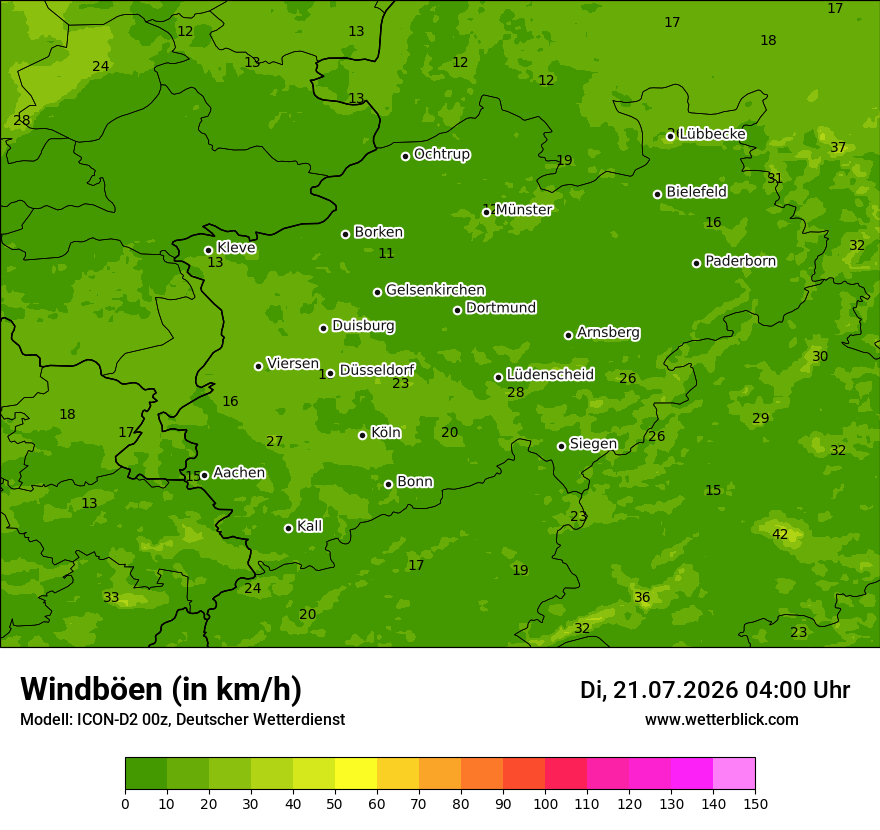 Maximale Windböen