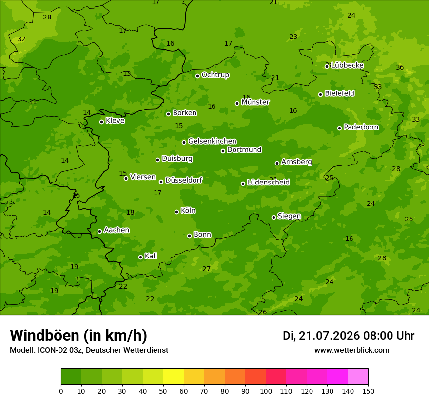 Maximale Windböen