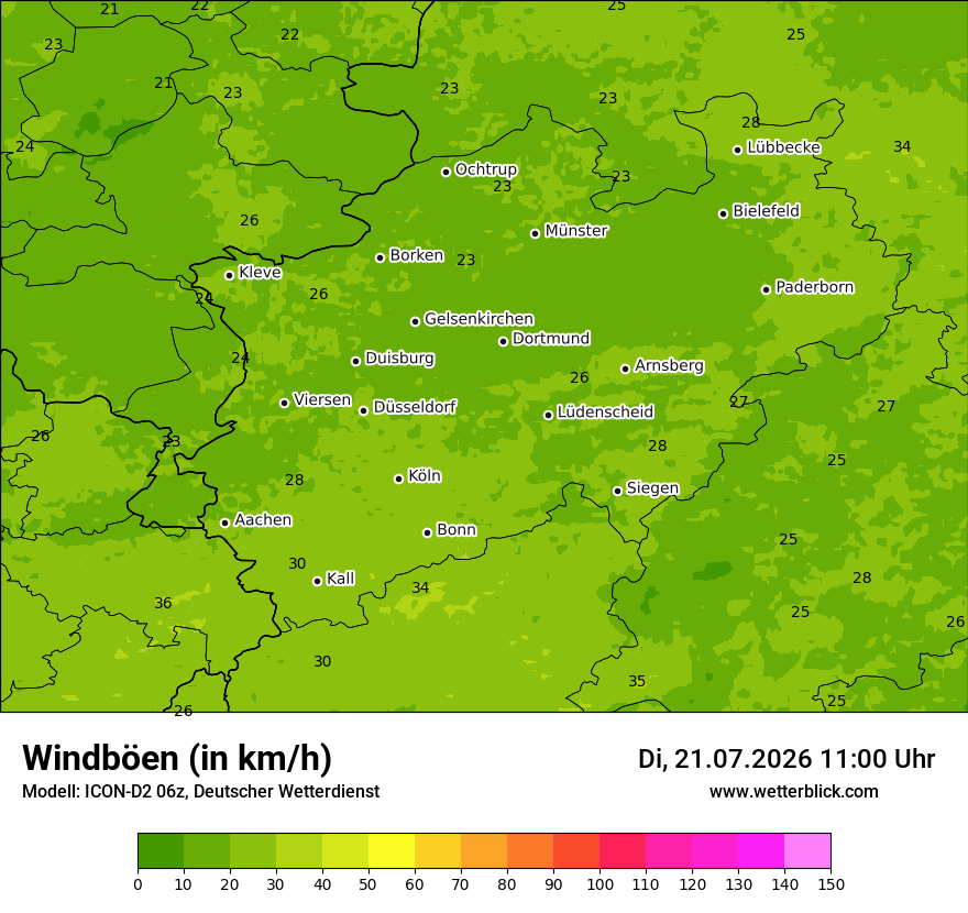 Maximale Windböen