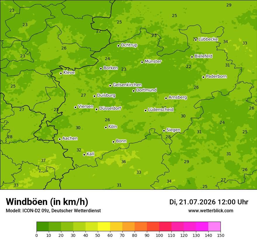 Maximale Windböen