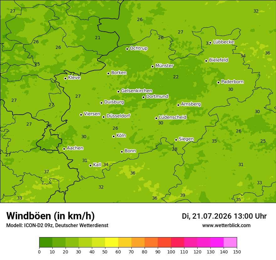 Maximale Windböen