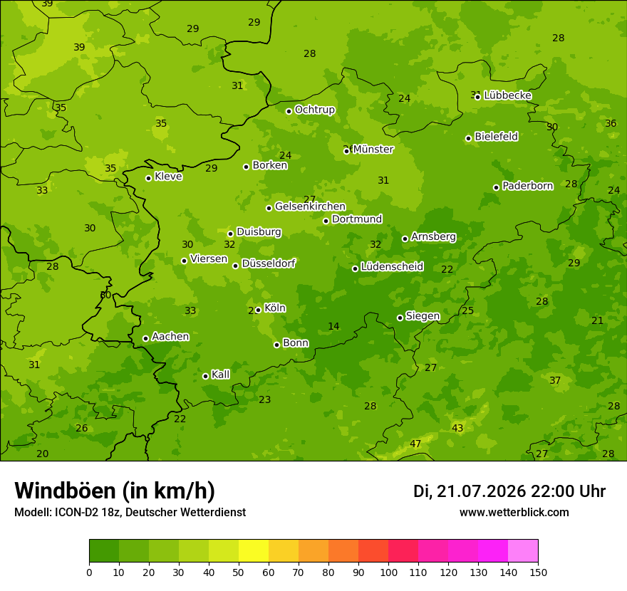 Maximale Windböen