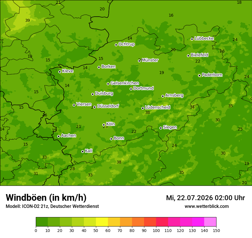 Maximale Windböen
