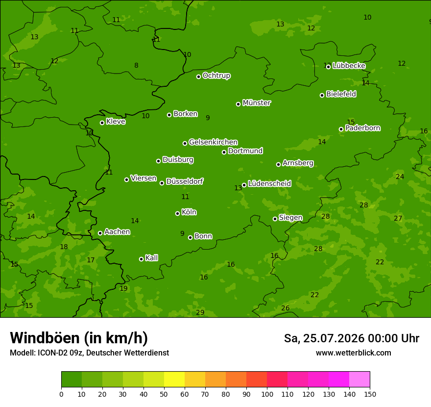 Maximale Windböen