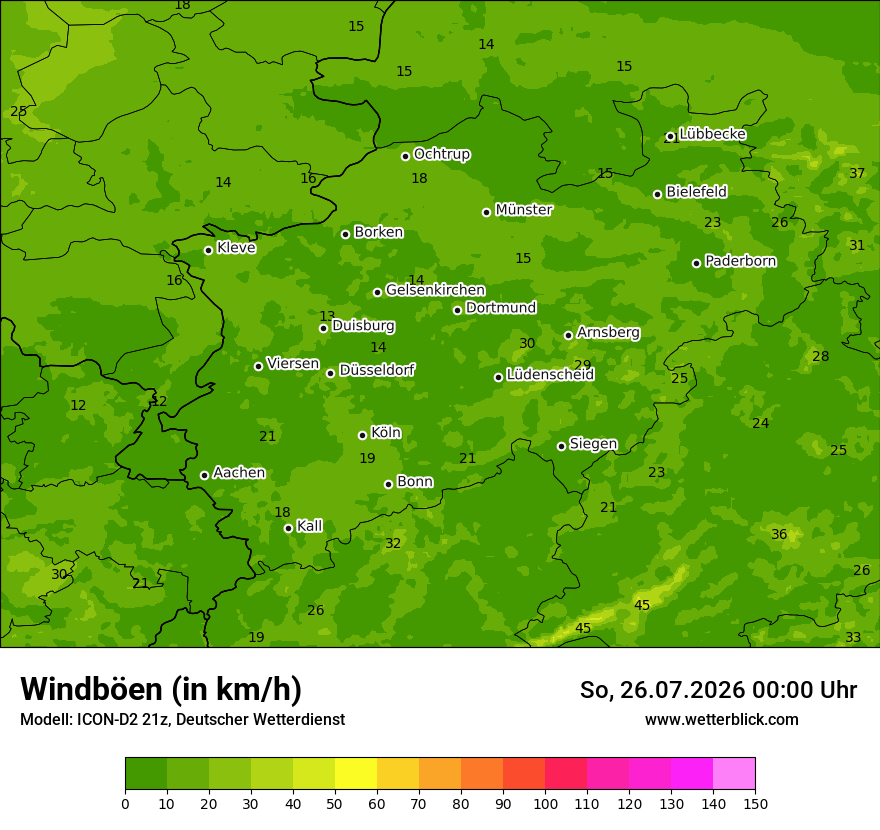 Maximale Windböen