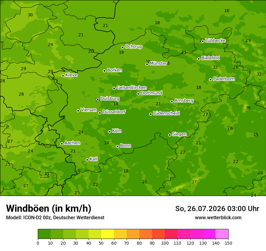 Maximale Windböen