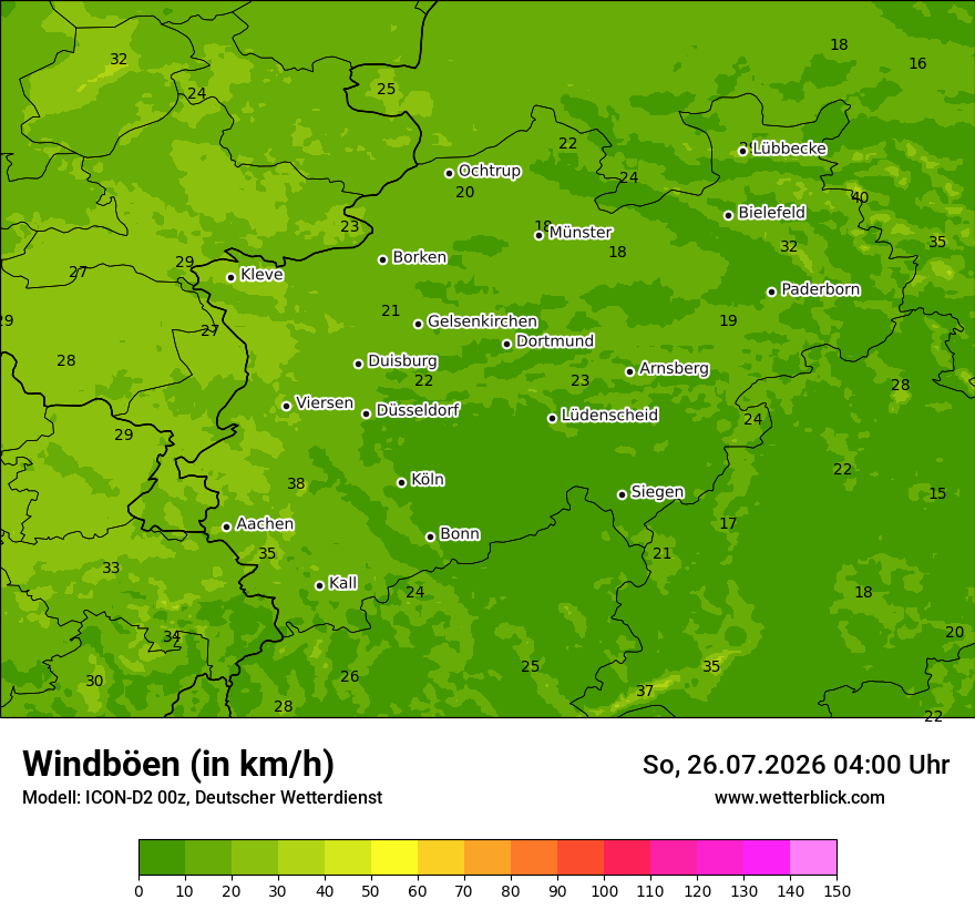 Maximale Windböen