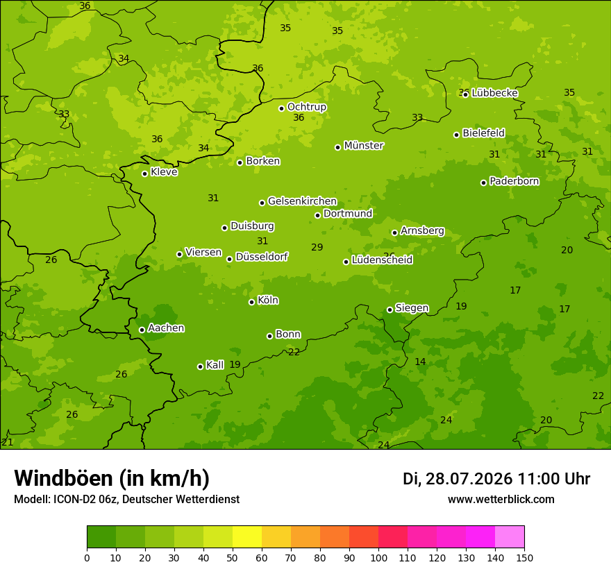 Maximale Windböen