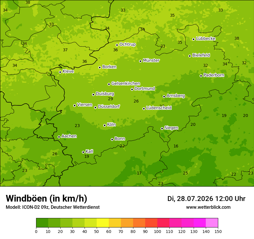 Maximale Windböen