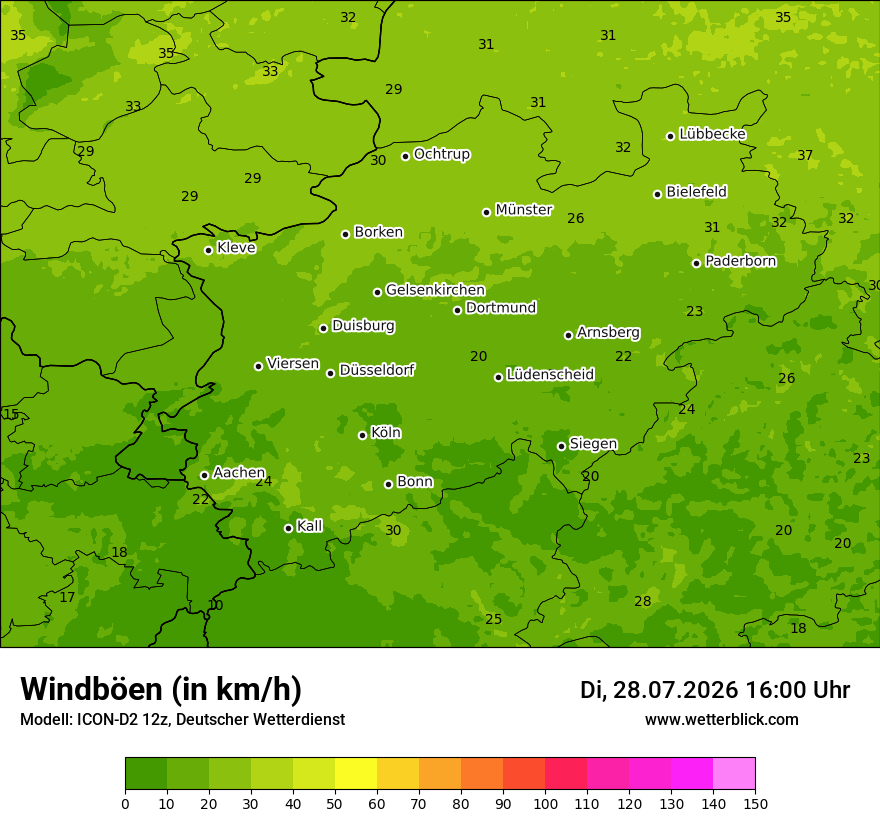 Maximale Windböen