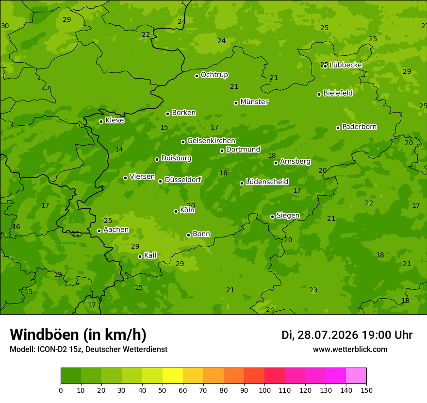 Maximale Windböen