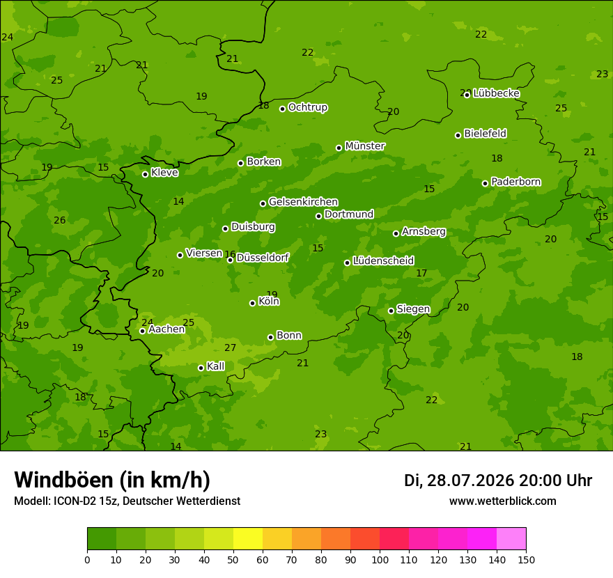Maximale Windböen