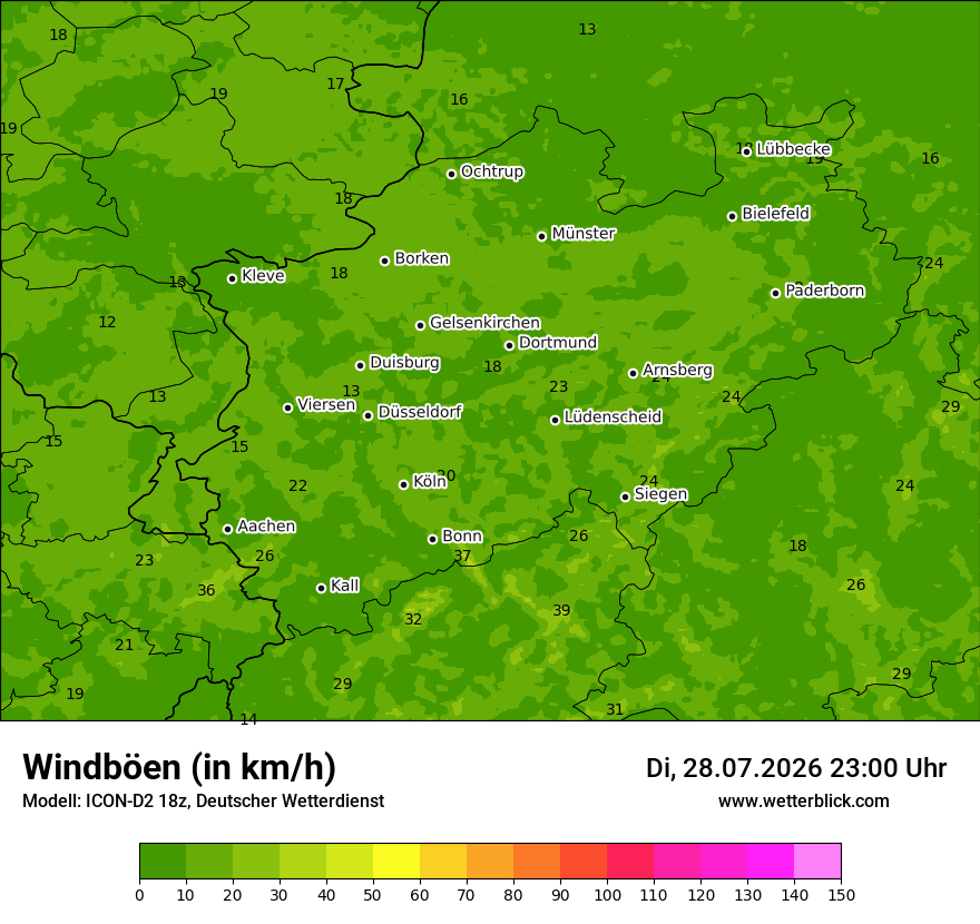 Maximale Windböen