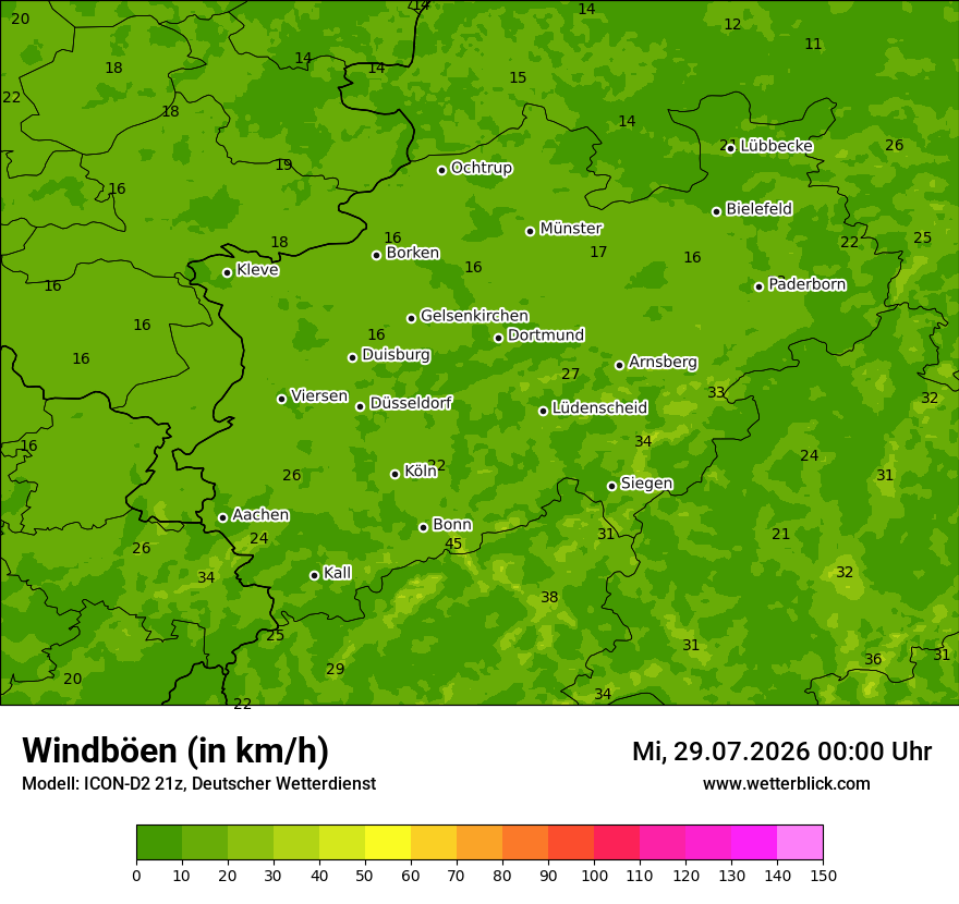 Maximale Windböen