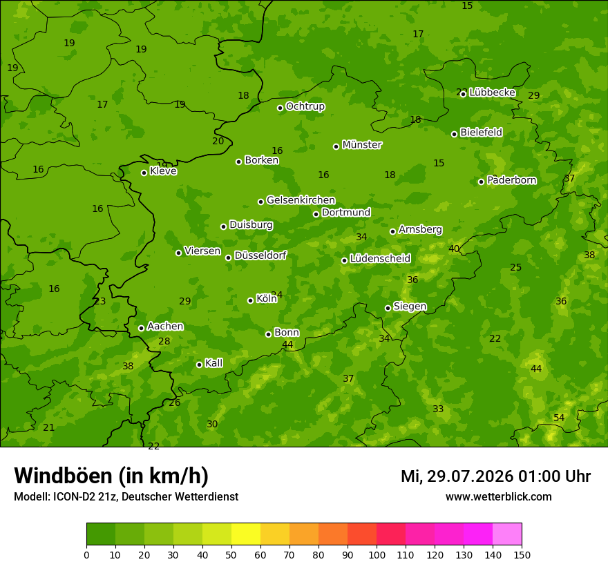 Maximale Windböen