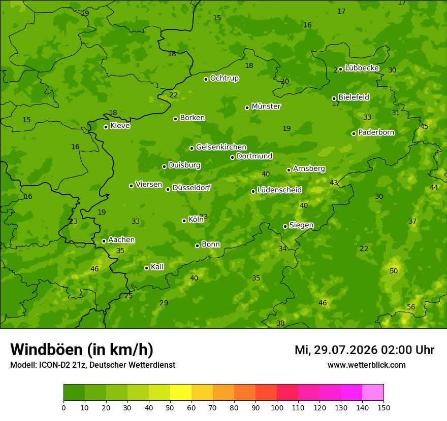 Maximale Windböen