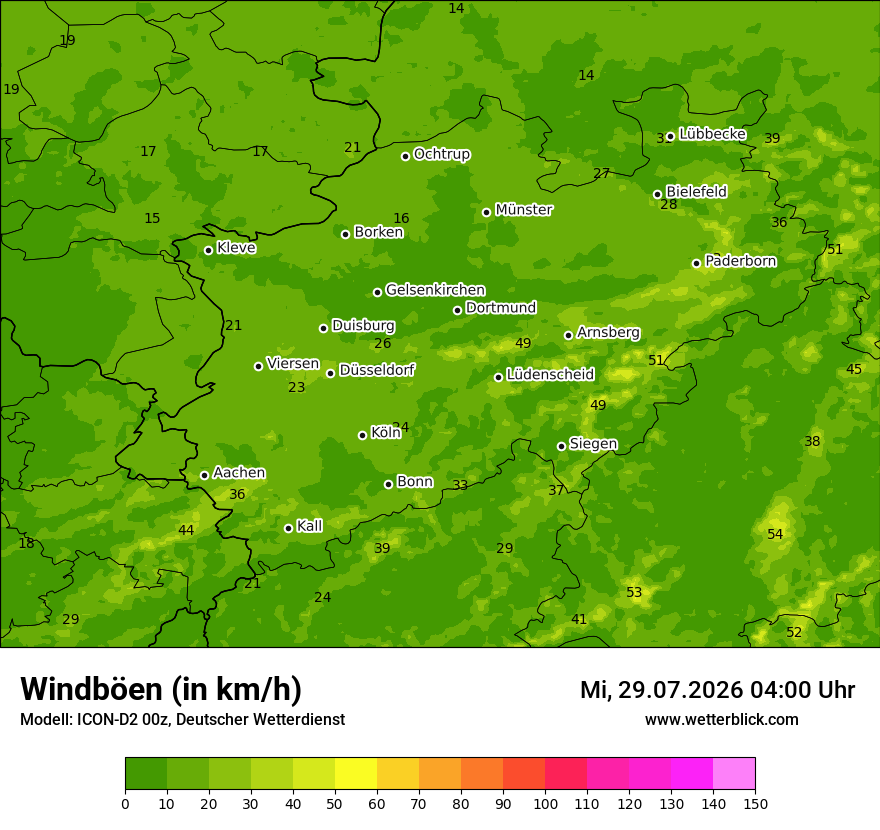 Maximale Windböen