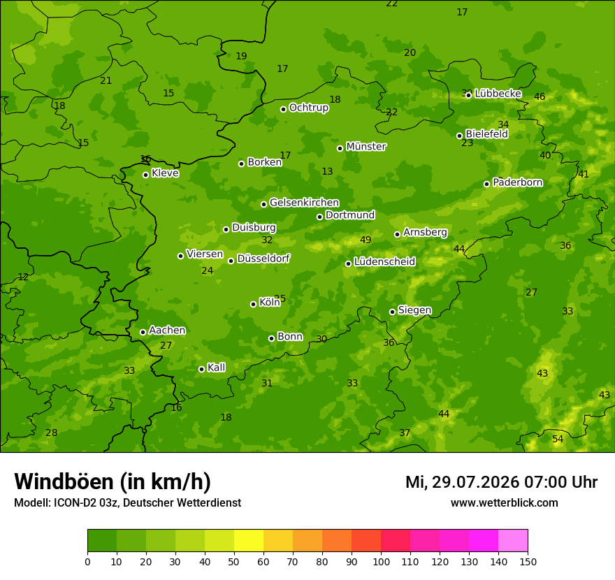 Maximale Windböen