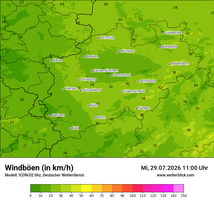 Maximale Windböen